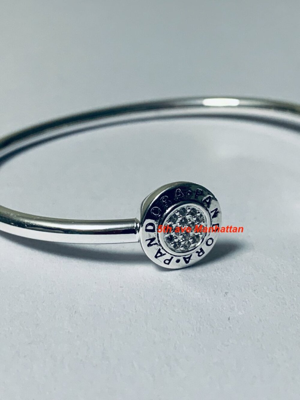 NEW authentic pandora silver open bangle bracelet - Picture 7 of 7